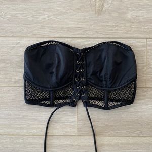Black bustier corset top